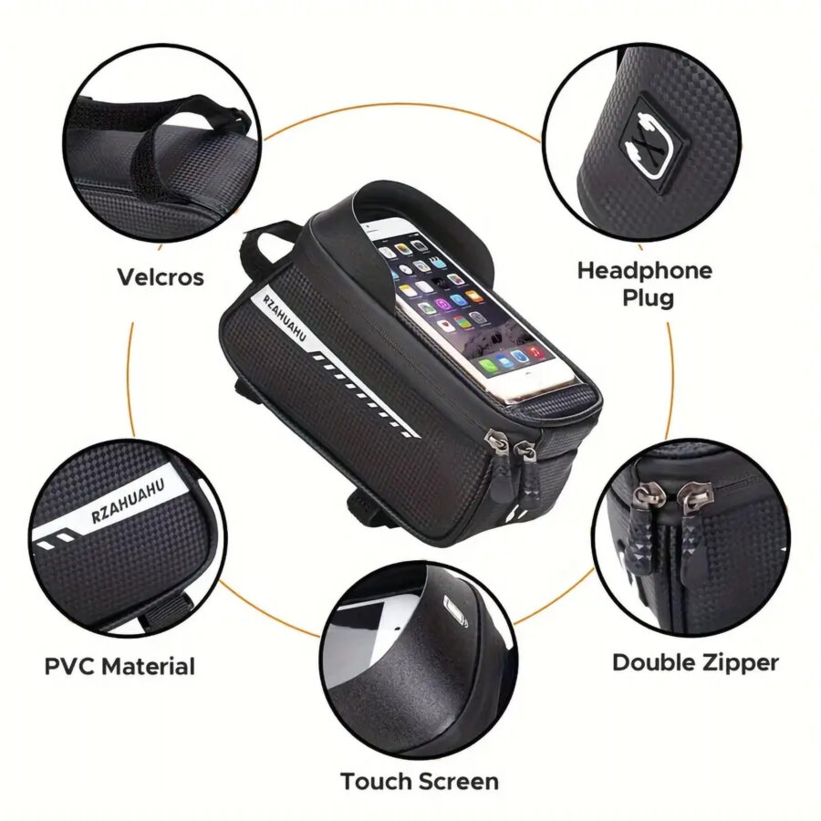 Waterproof Bike Front Frame Bag With TPU Touch Screen Visor - Image 7